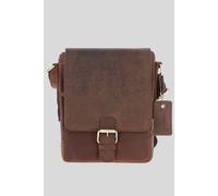 Ashwood Leather Men's Compact Leather Flap Over Bag in Brown Ashwood Leather Brown