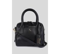 Ashwood Leather 'moda Siciliana' Real Leather Tote Crossbody Bag In Black Black One Size