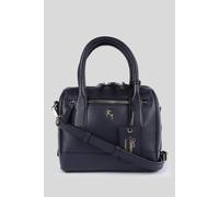 Ashwood Leather 'moda Siciliana' Real Leather Tote Crossbody Bag In Navy Navy