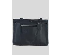Ashwood Leather 'newport' Real Leather Multi-Pocket Shoulder Bag In Black Black