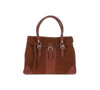 Ashwood Leather 'onda Opulenta' Flap Over Soft Suede Leather Tote Bag In Tan Tan