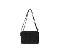 Ashwood Leather 'perfezione' Three Section Vintage Woven Leather Shoulder Bag In Black Black