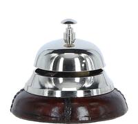 Ashwood Leather Premium Counter Bell With Leather Base Chestnut