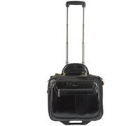 Ashwood Leather Quad Section Business Weekend Trolley Black/ari