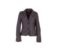 Ashwood Leather 're Blazer' Real Leather Two Button Raw Edge Blazer In Brown Brown 20