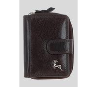 Ashwood Leather Real Leather Compact Purse In Brown Brown