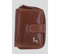 Ashwood Leather Real Leather Compact Purse In Light Brown Light Brown