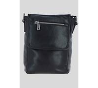 Ashwood Leather Real Leather Crossbody Flap Bag In Black Black