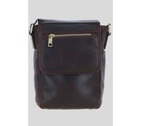 Ashwood Leather Real Leather Crossbody Flap Bag In Brown Brown