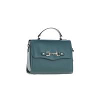 Ashwood Leather Real Leather Flap Over Handbag In Green Green