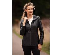 Ashwood Leather Real Leather Hooded Jacket With Fleece Lining In Black Black