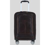 Ashwood Leather Real Leather Trolley Suitcase In Brown Brown