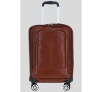 Ashwood Leather Real Leather Trolley Suitcase in Tan