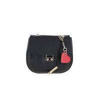 Ashwood Leather Real Leather With Chain Strap Small Cross Body Bag In Black Black