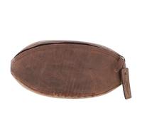 Ashwood Leather Rugby Ball Washbag for Men, Toiletry Bag, Travel Grooming Kit, Vintage Sports-Inspired Shape with Zip Closure, Gold Hardware - Gift for Travellers & Sports Fans: Q-40 (Brown)