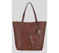 Ashwood Leather 'serela' Real Leather Shoulder Bag With Detachable Pouch In Tan Tan