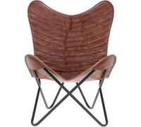 Ashwood Leather Sindhi Butterfly Chair Tan