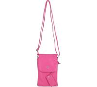 Ashwood Leather Smartphone Crossbody Bag, Mini Handbag for Women, Compact Genuine Leather Phone Bag with Multiple Compartments & Silver Hardware: York (Hot Pink)