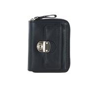 Ashwood Leather Stylish Compact Ladies Purse With Rfid Protection In Black Black