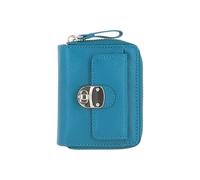 Ashwood Leather Stylish Compact Ladies Purse With Rfid Protection In Turquoise Turquoise
