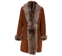 Ashwood Leather Three Quarter Length Toscana Suede Leather Coat In Light Brown Light Brown
