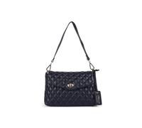Ashwood Leather 'tramonto Toscana' Real Leather Flapover Quilted Bag In Navy Navy One Size