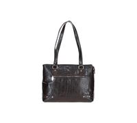 Ashwood Leather 'velutto Eleganza' Zip Mid Section Real Leather Shoulder Bag In Brown Brown