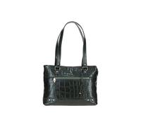 Ashwood Leather 'velutto Eleganza' Zip Mid Section Real Leather Shoulder Bag In Green Green One Size