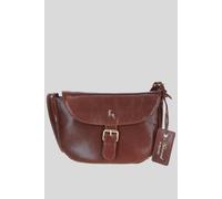 Ashwood Leather 'violet' Real Leather Flap-Over Crossbody Bag In Light Brown Light Brown