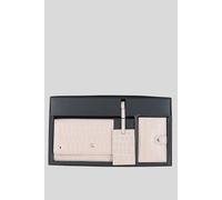 Ashwood Leather 'wise Tour' Croc Print Real Leather Gift Travel Set In Light Pink Light Pink One Size