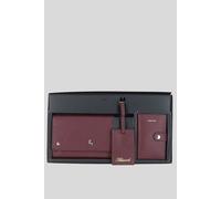 Ashwood Leather 'wise Tour' Real Leather Gift Travel Set In Burgundy Burgundy One Size