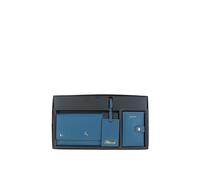 Ashwood Leather 'wise Tour' Real Leather Gift Travel Set In Teal Teal One Size