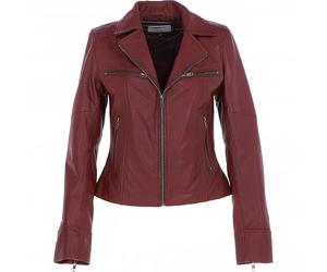 Ashwood Leather Women’s Biker Jacket, Genuine Leather Motorcycle Jacket with Zip Pockets, Zip Cuffs & Regular Fit, Real Leather Outerwear: AWL-1991