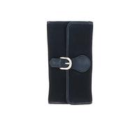 Ashwood Leather Women's 10 Card Suede Leather Purse in Navy Ashwood Leather Navy One Size