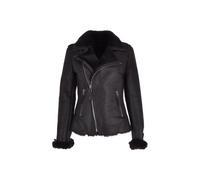 Ashwood Leather Women's 'Alayna' Luxury Shearling Jacket in Black | Size: 10 Ashwood Leather Black 10