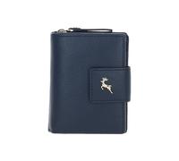 Ashwood Leather Women's 'Arte in Pelle' RFID Secure Leather Wallet/Purse with Zip & Stud Closure in Navy Ashwood Leather Navy One Size