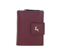 Ashwood Leather Women's 'Arte in Pelle' RFID Secure Leather Wallet/Purse with Zip & Stud Closure in Wine
