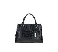 Ashwood Leather Women's 'Borsa Verniciata' Three Section Shoulder Bag in Black Ashwood Leather Black One Size