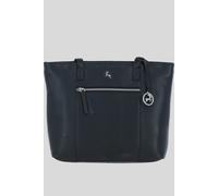 'Bray' Designer Leather Shoulder Bag with Secure Zip Pocket Ashwood Leather Black One Size