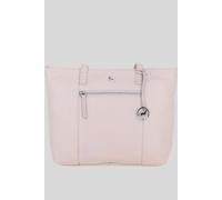 'Bray' Designer Leather Shoulder Bag with Secure Zip Pocket Ashwood Leather Light Pink One Size