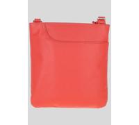 Ashwood Leather Women's Curve Zip Top Leather Cross Body Bag in Orange