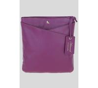 Ashwood Leather Women's 'Curvo' Real Leather Crossbody Bag in Raspberry Ashwood Leather Raspberry One Size