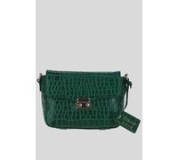 Ashwood Leather Women's 'Elegance' Croc Embossed Leather Cross Body Bag in Green Ashwood Leather Green One Size