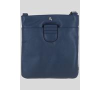 Ashwood Leather Women's Genuine Leather Crossbody x Shoulder Bag with Golden Accents in Navy