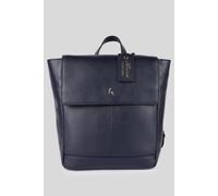 Ashwood Leather Women's 'Lussuria Venezia' Real Leather Flapover Backpack in Navy Ashwood Leather Navy One Size