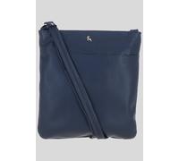 Ashwood Leather Women's 'Melodia' Real Leather Curve Pocket Crossbody Bag in Dark Blue Ashwood Leather Dark Blue One Size