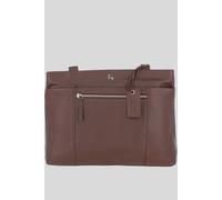 Ashwood Leather Women's 'Newport' Real Leather Multi-Pocket Shoulder Bag in Light Brown