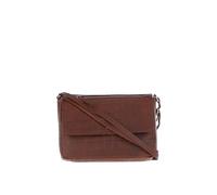 Ashwood Leather Women's 'Valentina' Flap Over Croc Print Real Leather Shoulder Bag in Tan Ashwood Leather Tan One Size