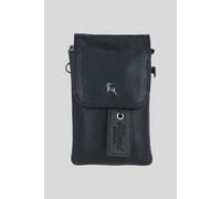 'York' Real Leather Smartphone Crossbody Bag Ashwood Leather Black One Size