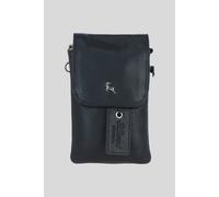 'York' Real Leather Smartphone Crossbody Bag Ashwood Leather Black One Size